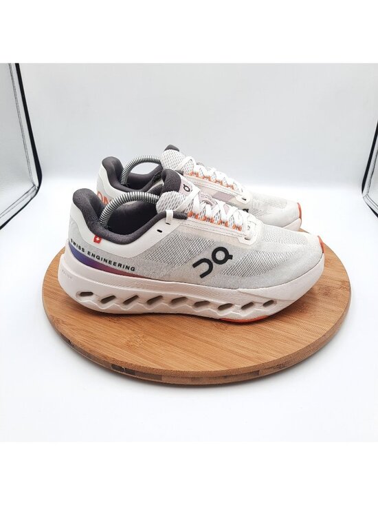 On Running Shoes - On Cloud Cloudsurfer Next Womens 6.5 Shoes White Flame Athletic Running Sneakers
